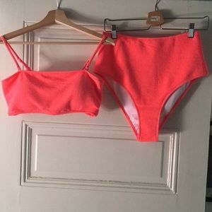 pink high waisted bikini